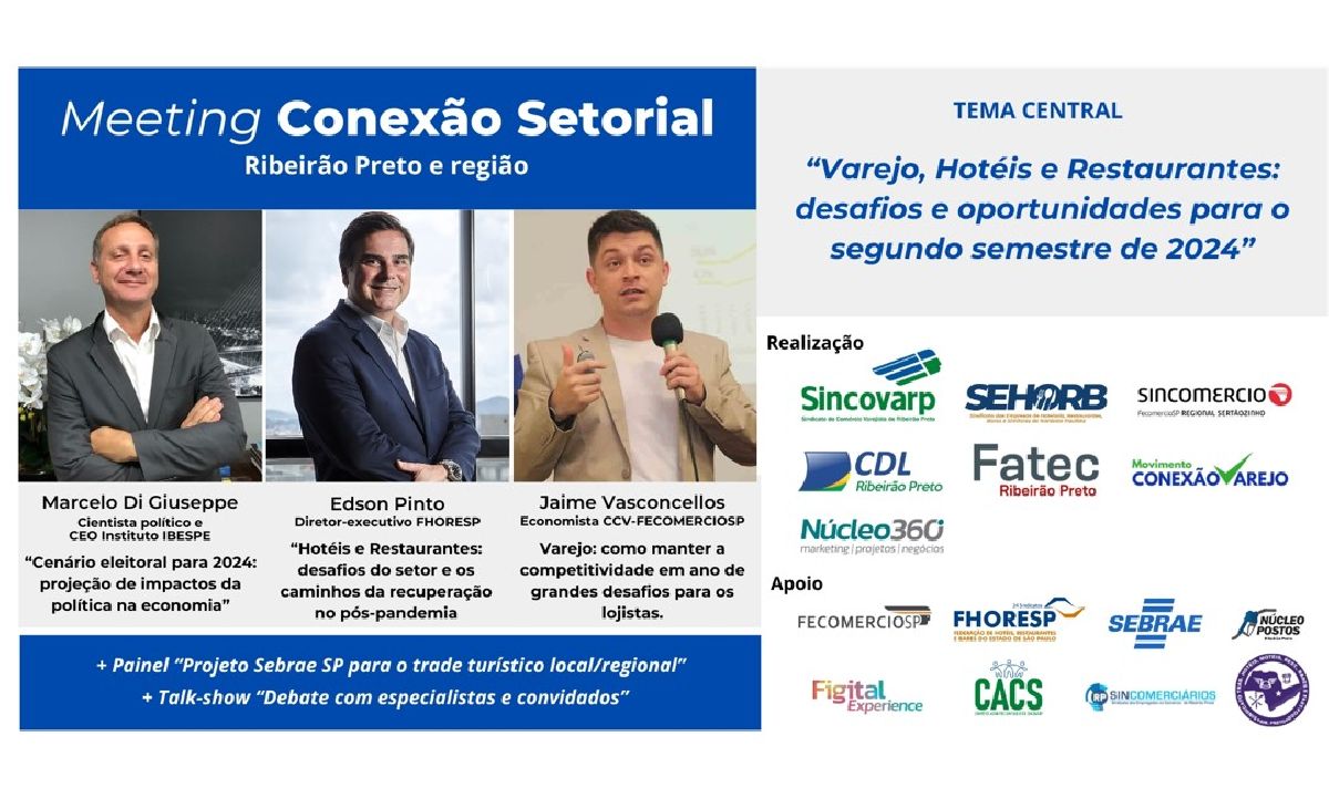 Meeting Conexão Setorial debate caminhos e oportunidades de negócios integrando Varejo, Hotéis e Restaurantes