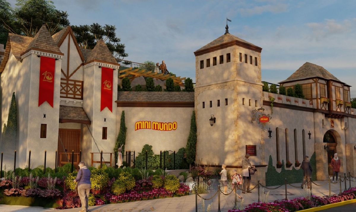 Mini Mundo terá novo castelo de entrada resgatando as origens do parque em Gramado