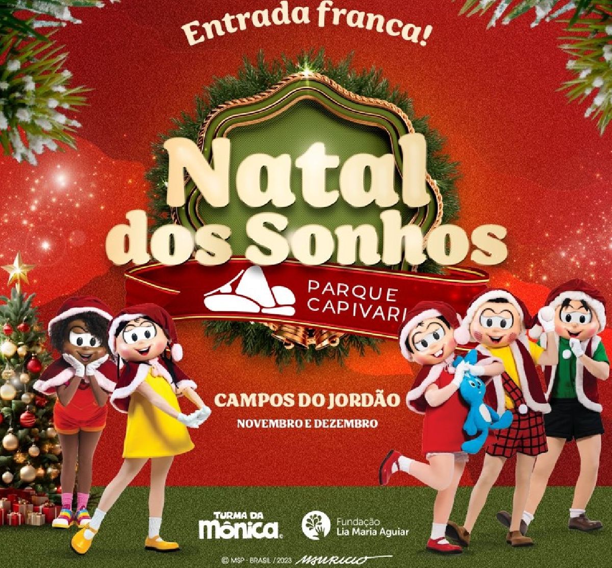 Turma da Mônica vai invadir o Natal dos Sonhos de Campos do Jordão 