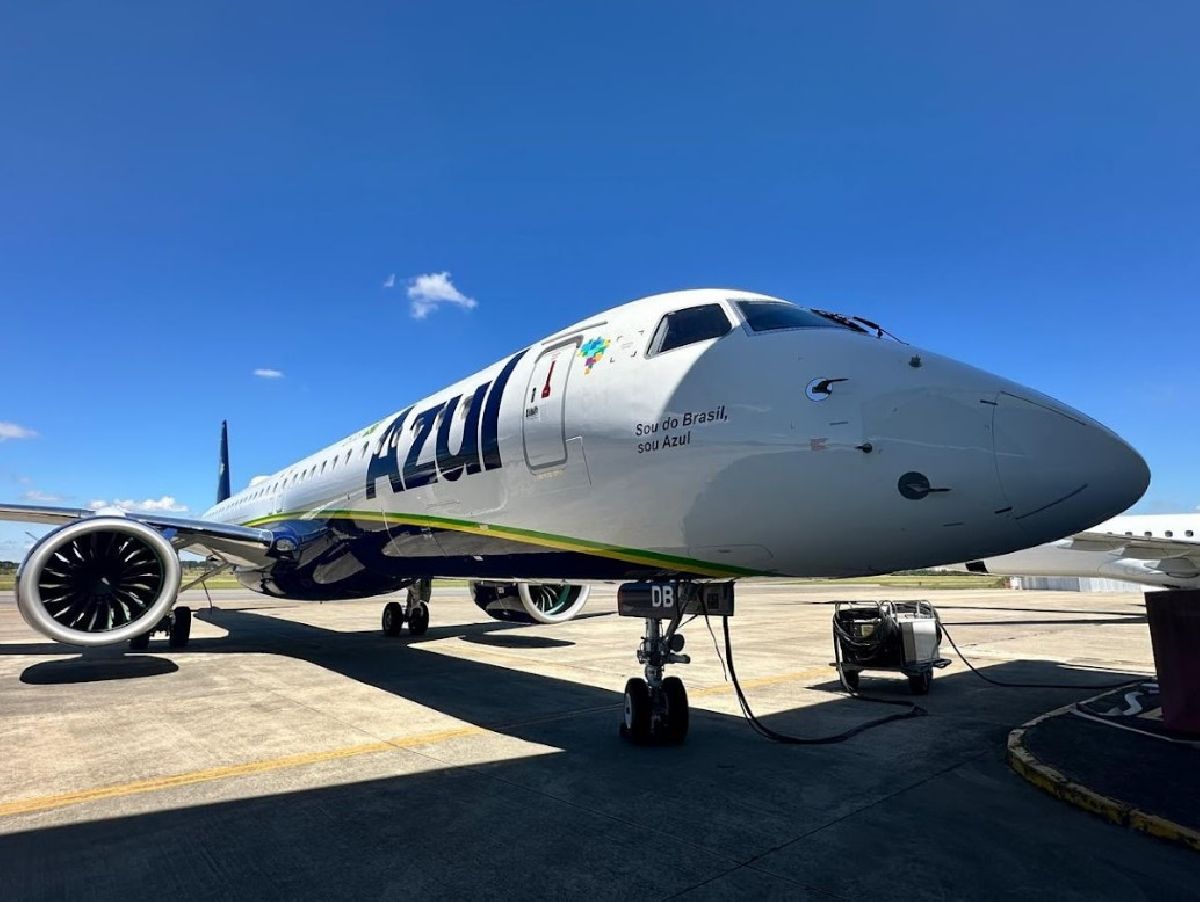 Azul recebe seu primeiro Embraer E2 de 2025